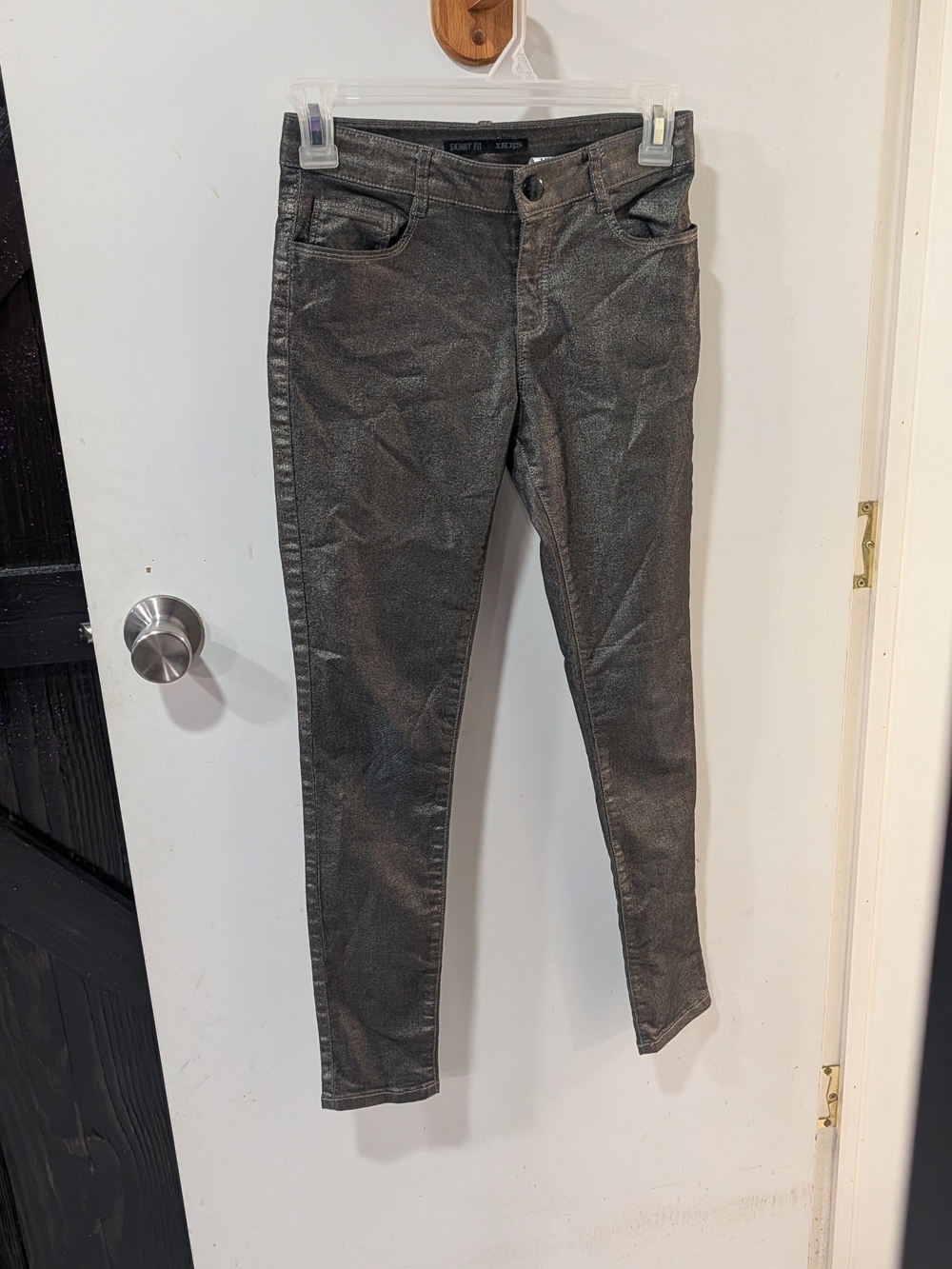 Ikks Metallic Gray Girls' Skinny Jeans
